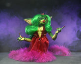 Gremlins 2 Ultimate Showgirl Greta 7" Scale Action Figure by NECA wearing red gown and pink feather boa