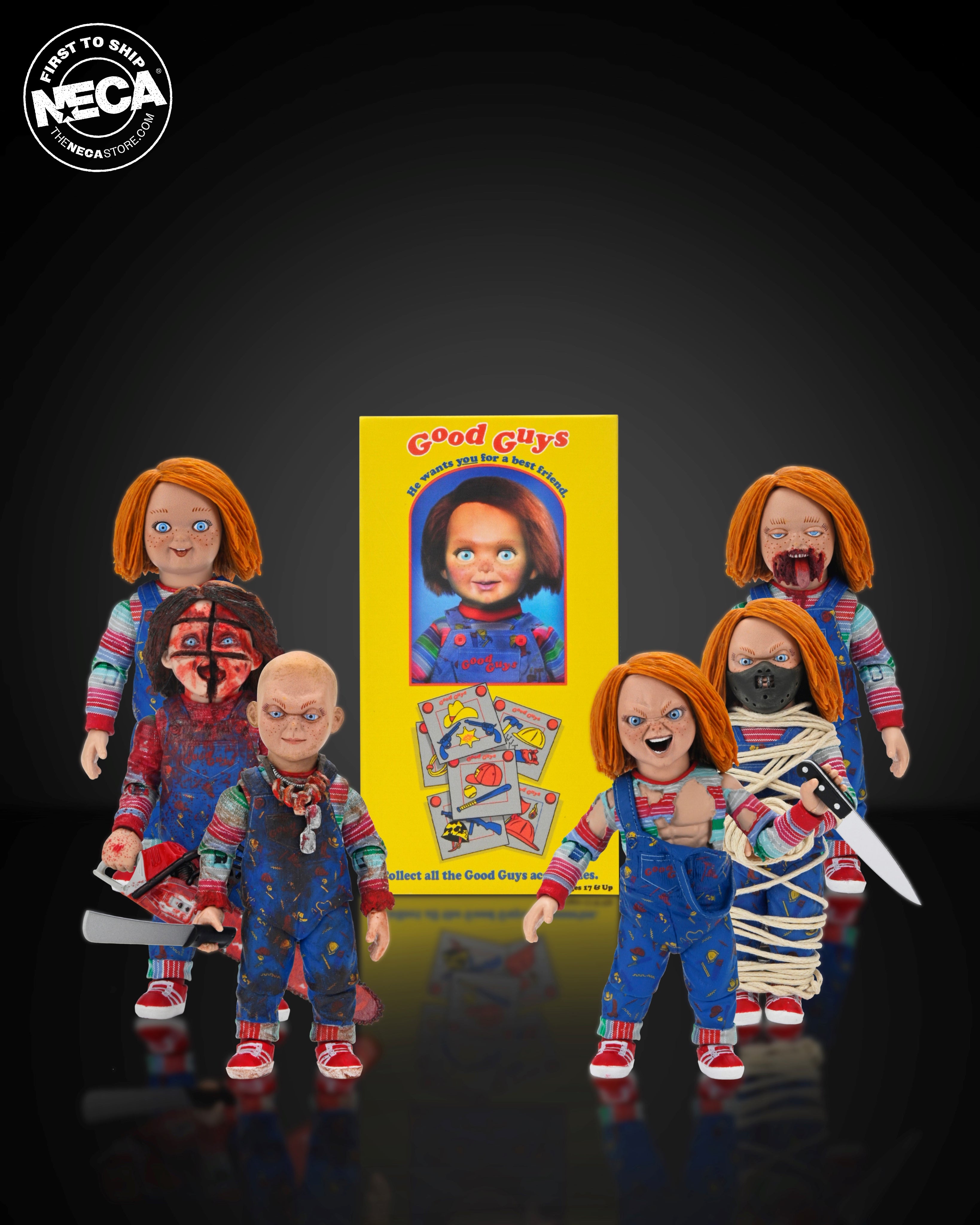 Chucky (TV Series) - “Good Guy” 7” Scale Action Figure Blind Box (Set of 6) - NECA