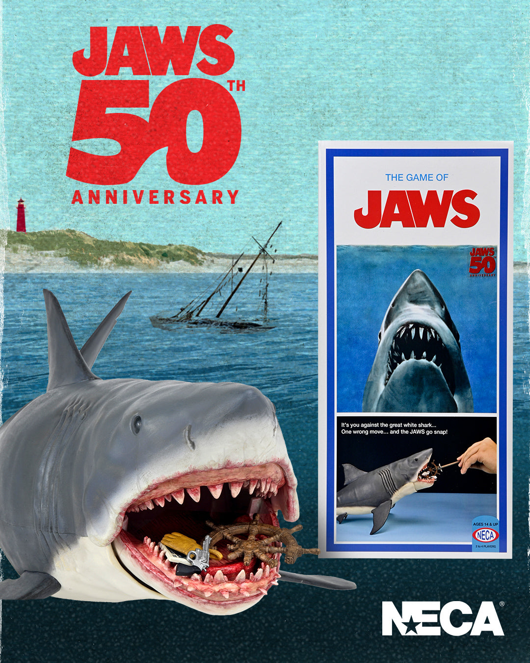 Jaws - &quot;The Game of Jaws” 50th Anniversary Edition - NECA