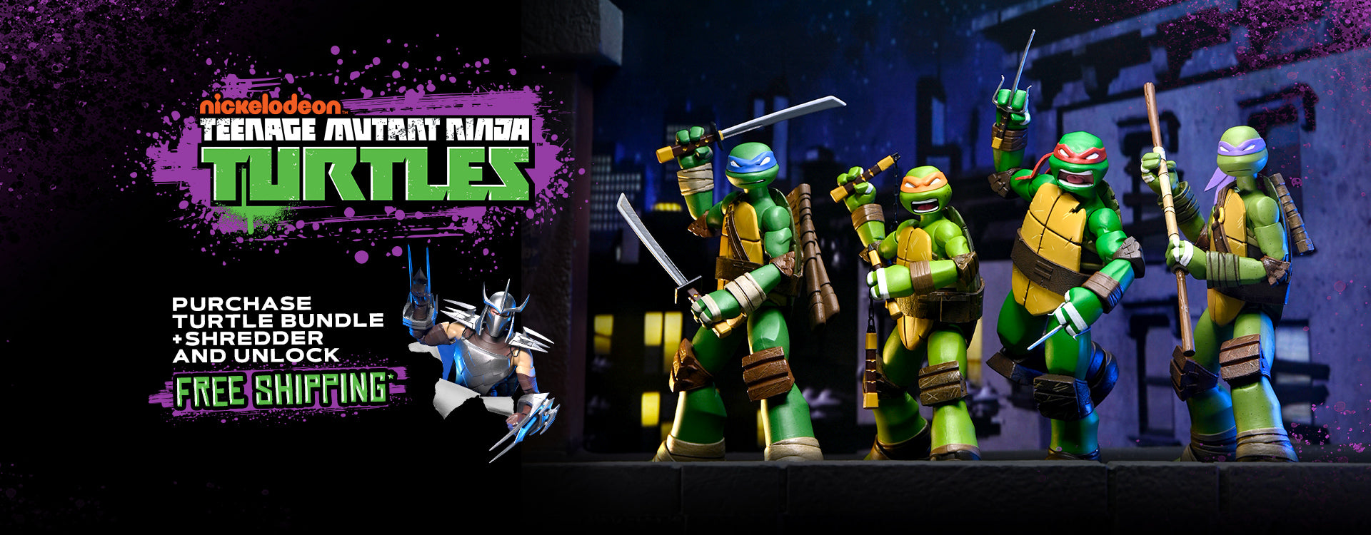 Teenage Mutant Ninja Turtles (2012 Cartoon) - Ultimate Leonardo, Donatello, Michelangelo & Raphael 7" Scale Action Figure Bundle + Ultimate Shredder - NECA