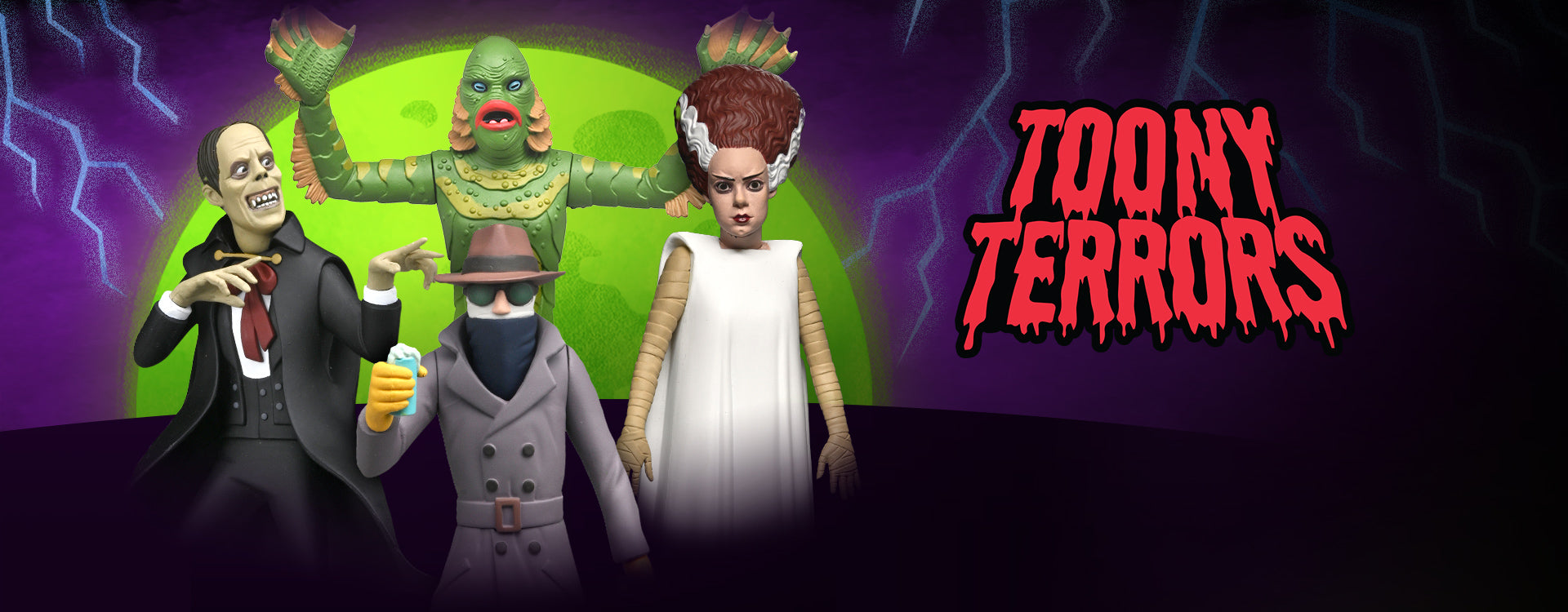 Toony Terrors Series 12 Bundle (Invisible Man, Bride of Frankenstein, Creature, & Phantom) - NECA