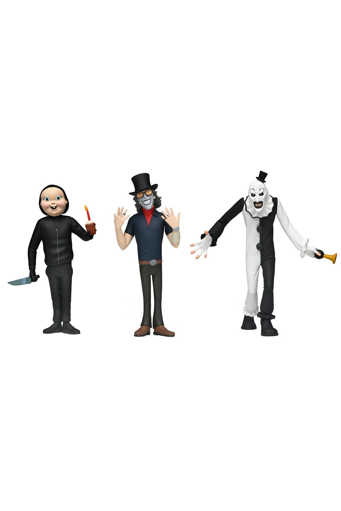 Toony Terrors 6&quot; Scale Action Figure Bundle - Art the Clown, The Grabber, &amp; Babyface Killer - NECA
