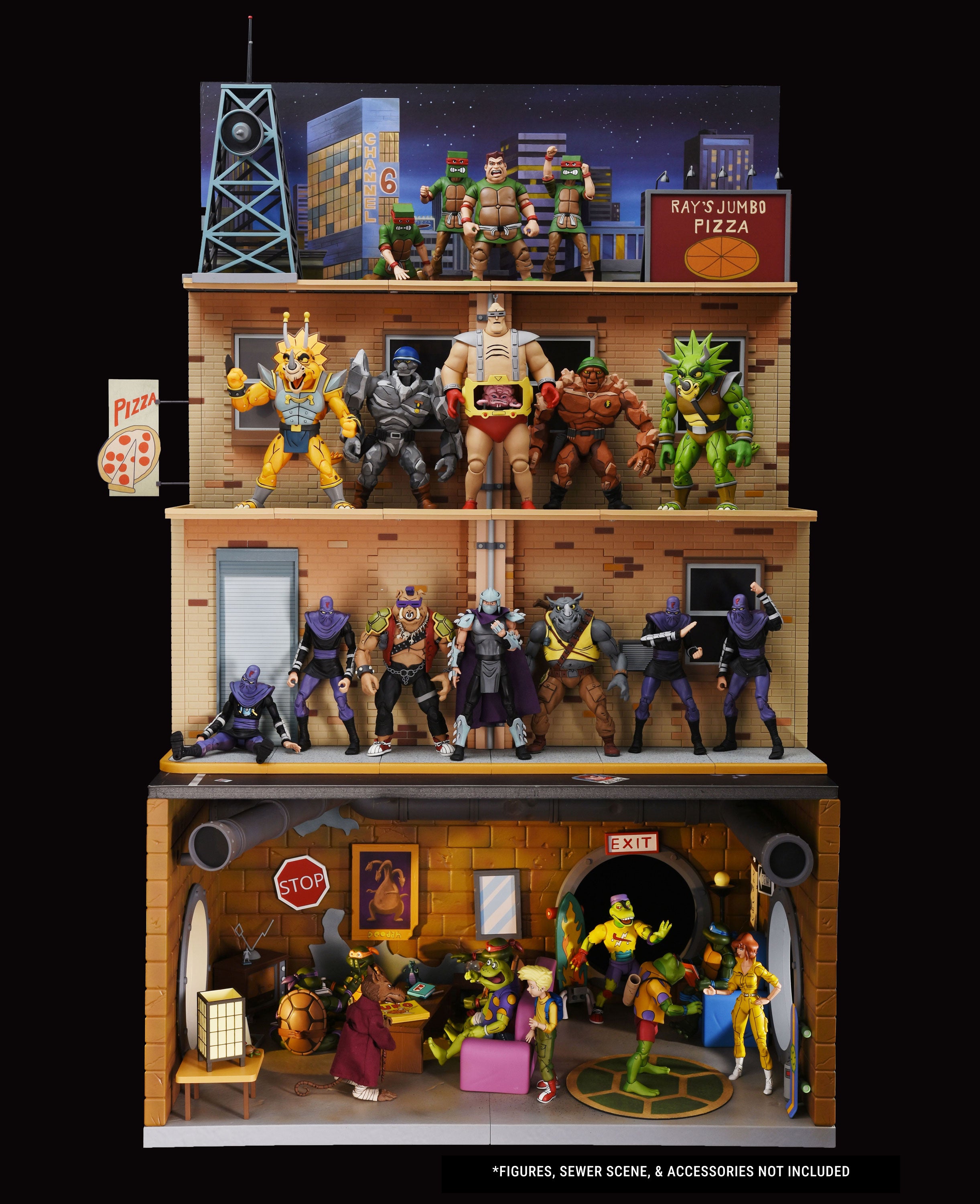 Hot NECA TEENAGE MUTANT NINJA TURTLES DIORAMA