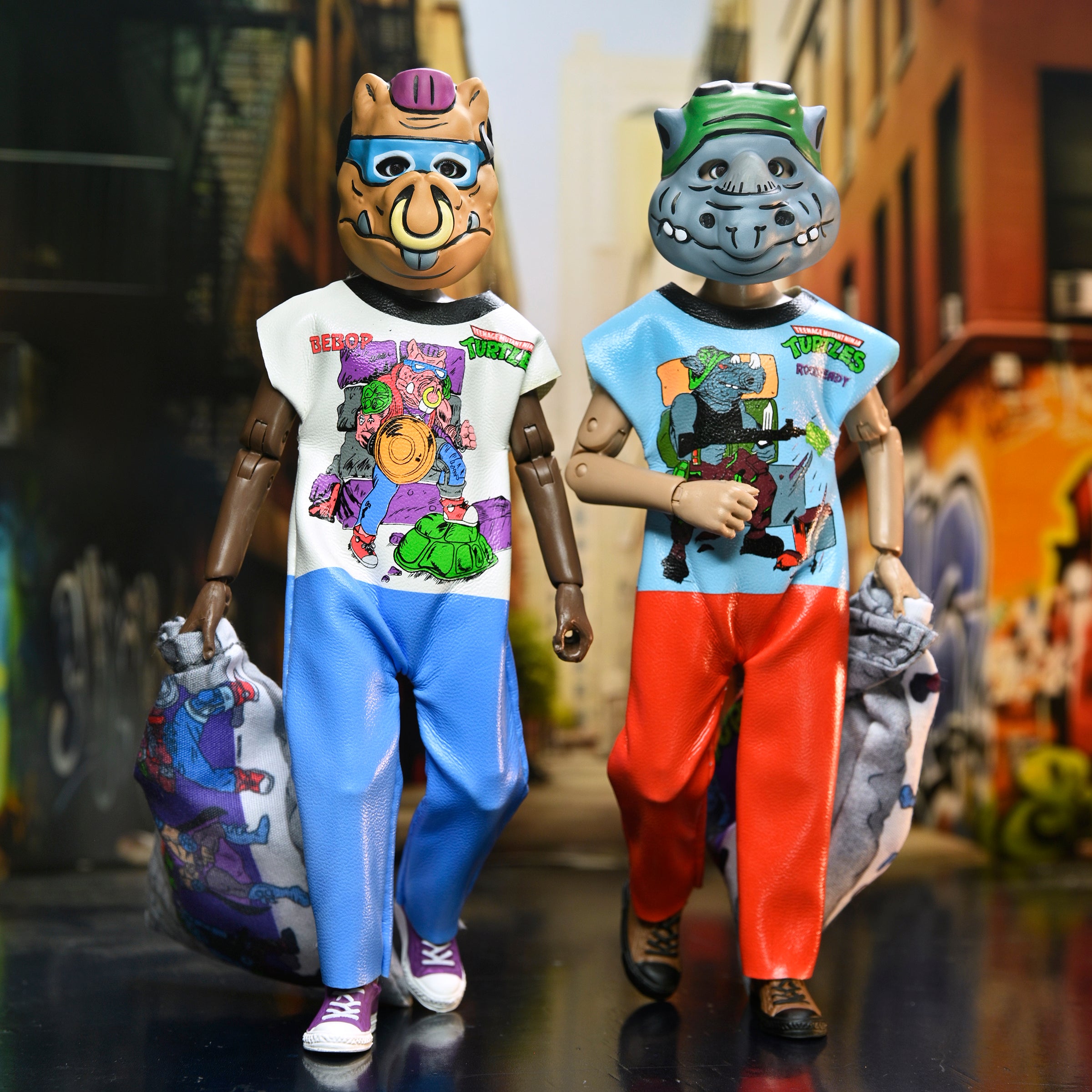 Teenage Mutant Ninja Turtles (1987 Cartoon) x Ben Cooper Costume Kids Collection Series 11 Bundle (Donatello, Leonard, Michelangelo, Raphael, Bebop, Rocksteady & Shredder) - NECA