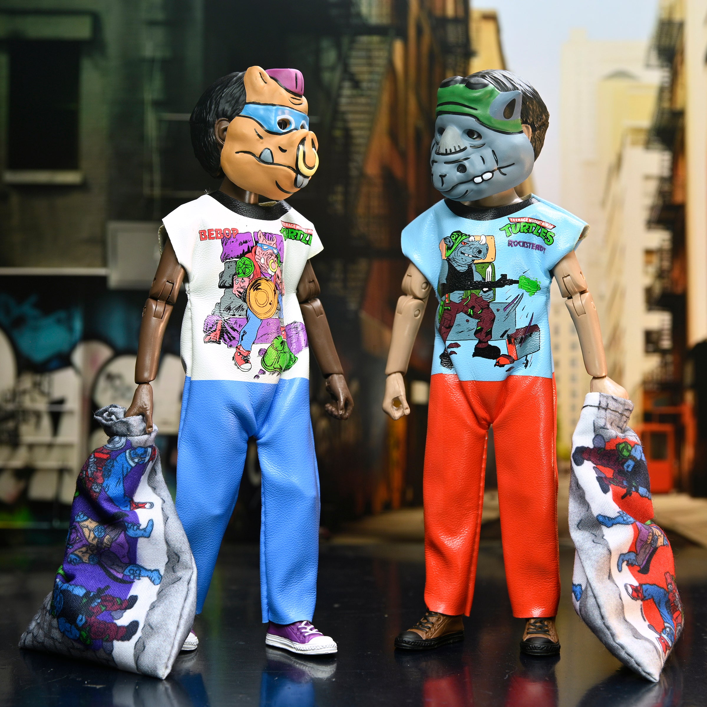 Teenage Mutant Ninja Turtles (1987 Cartoon) x Ben Cooper Costume Kids Collection Series 11 Bundle (Donatello, Leonard, Michelangelo, Raphael, Bebop, Rocksteady & Shredder) - NECA