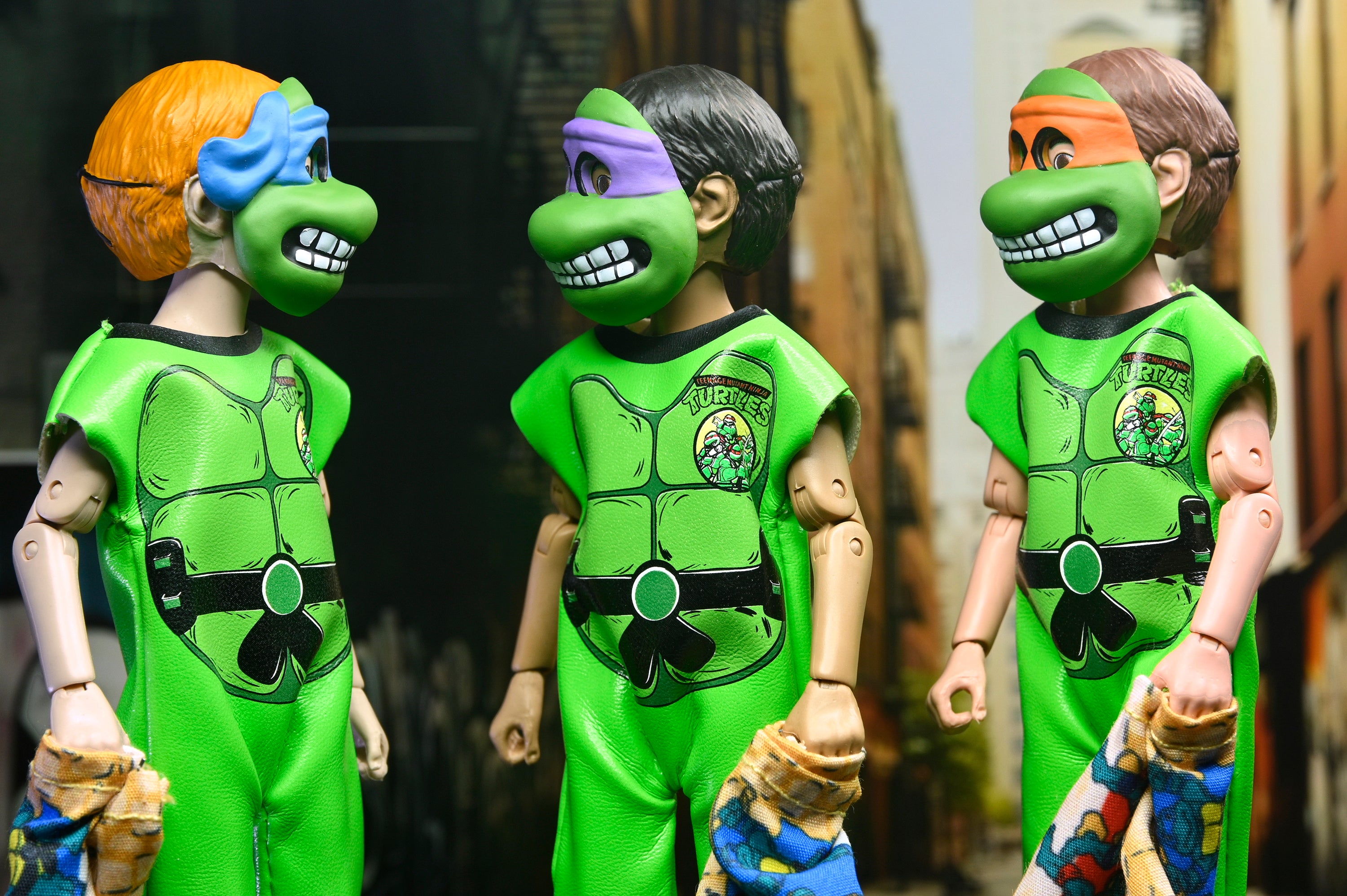Teenage Mutant Ninja Turtles (1987 Cartoon) x Ben Cooper Costume Kids Collection Series 11 Bundle (Donatello, Leonard, Michelangelo, Raphael, Bebop, Rocksteady & Shredder) - NECA