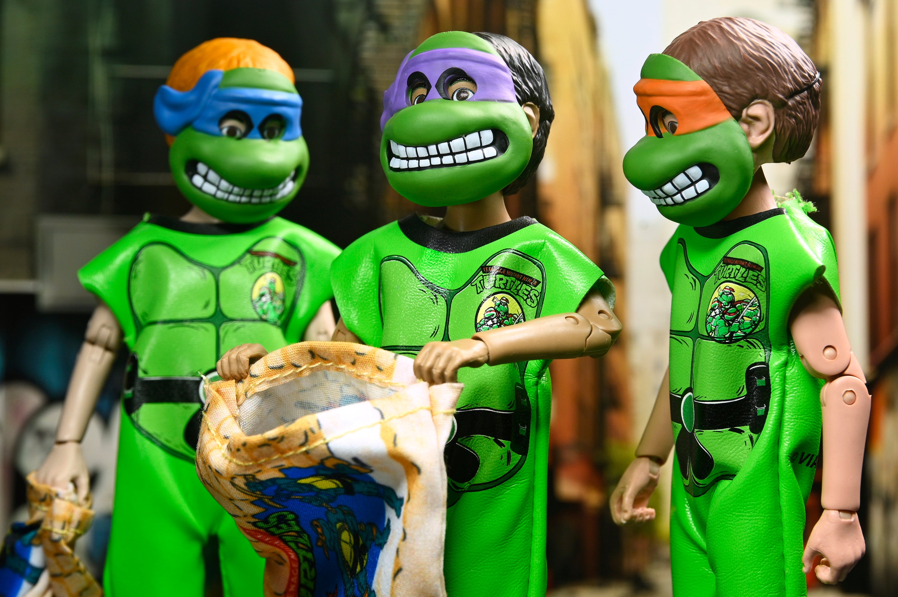 Teenage Mutant Ninja Turtles (1987 Cartoon) x Ben Cooper Costume Kids Collection Series 11 Bundle (Donatello, Leonard, Michelangelo, Raphael, Bebop, Rocksteady & Shredder) - NECA