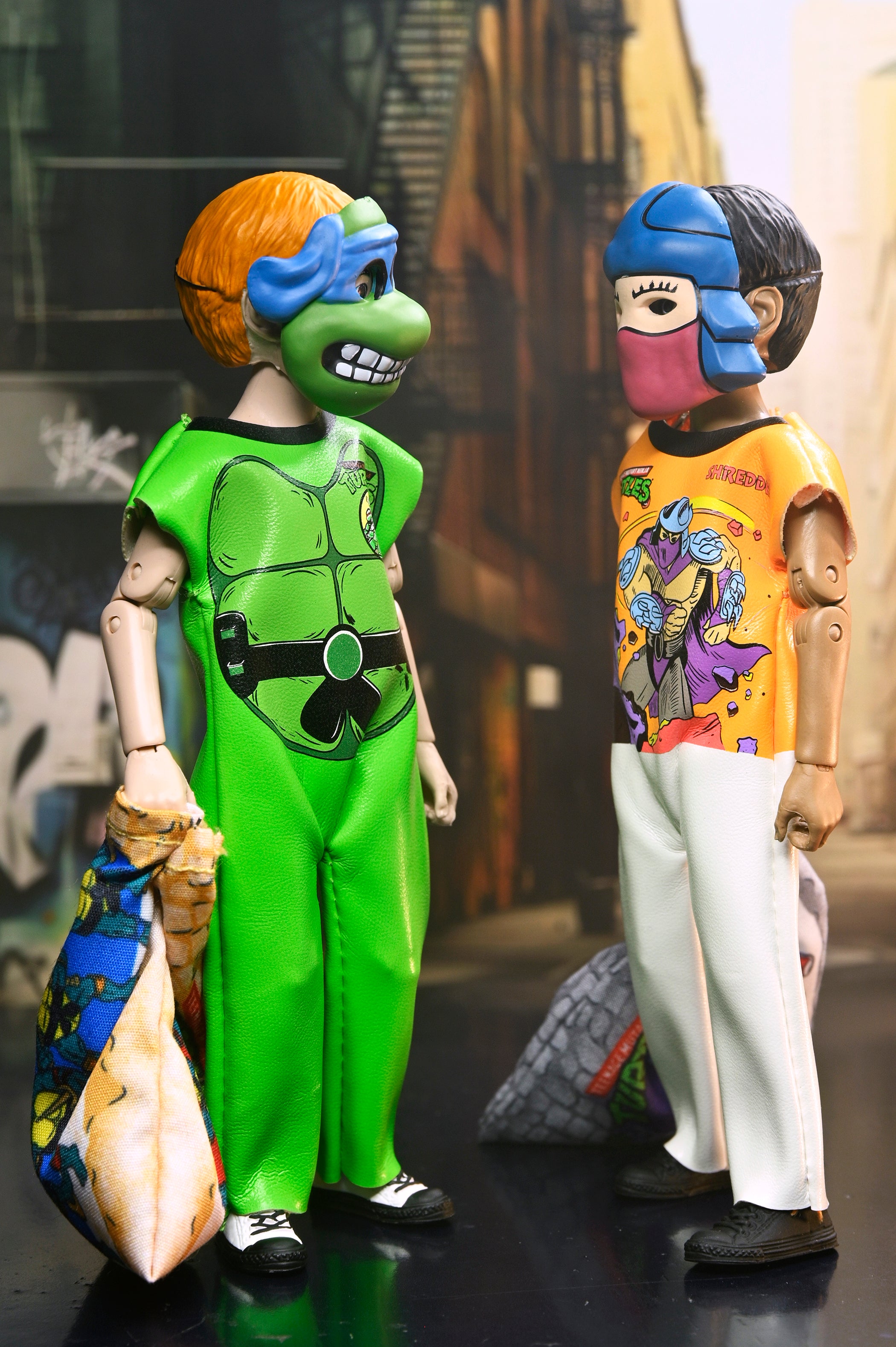 Teenage Mutant Ninja Turtles (1987 Cartoon) x Ben Cooper Costume Kids Collection Series 11 Bundle (Donatello, Leonard, Michelangelo, Raphael, Bebop, Rocksteady & Shredder) - NECA