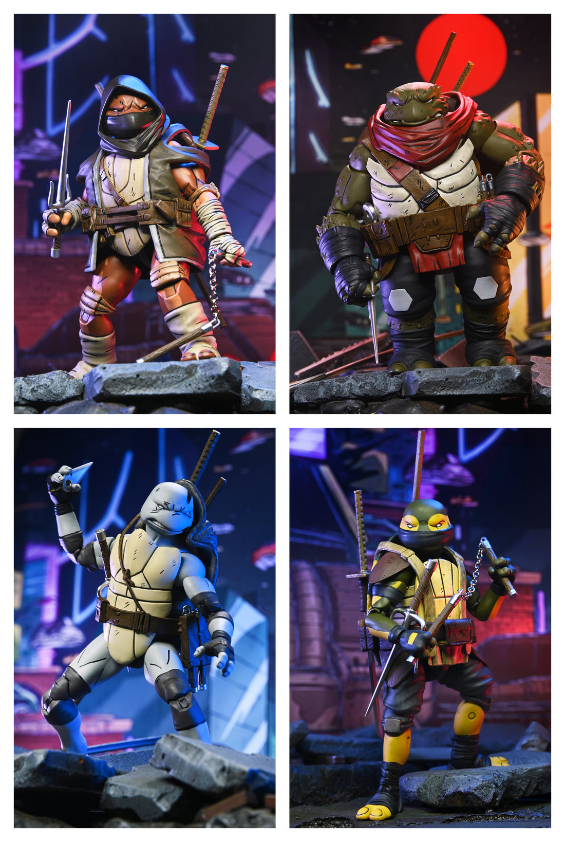 Teenage Mutant Ninja Turtles (The Last Ronin) - Ultimate Moja, Odyn, Uno &amp; Yi 7” Scale Action Figure Bundle - NECA