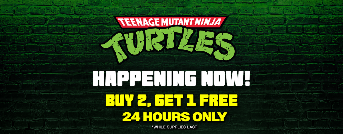 Teenage Mutant Ninja Turtles Flash Sale - Buy 2, Get 1 Free of select TMNT items for 24 hours only!