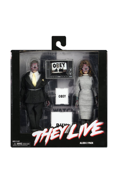 They Live - 8&quot; Clothed Action Figures (Alien 2-Pack)