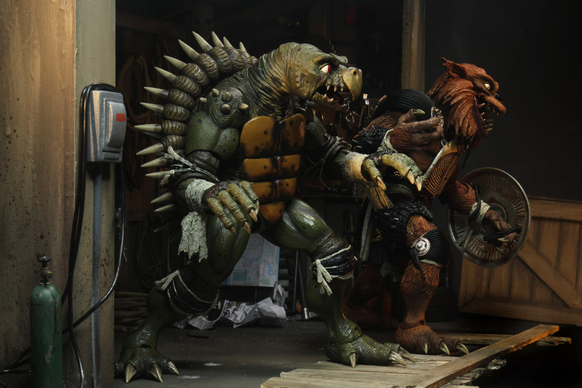 Teenage Mutant Ninja Turtles 2 (1991 Movie) - Tokka &amp; Rahzar 7" Scale Action Figure 2-Pack - NECA