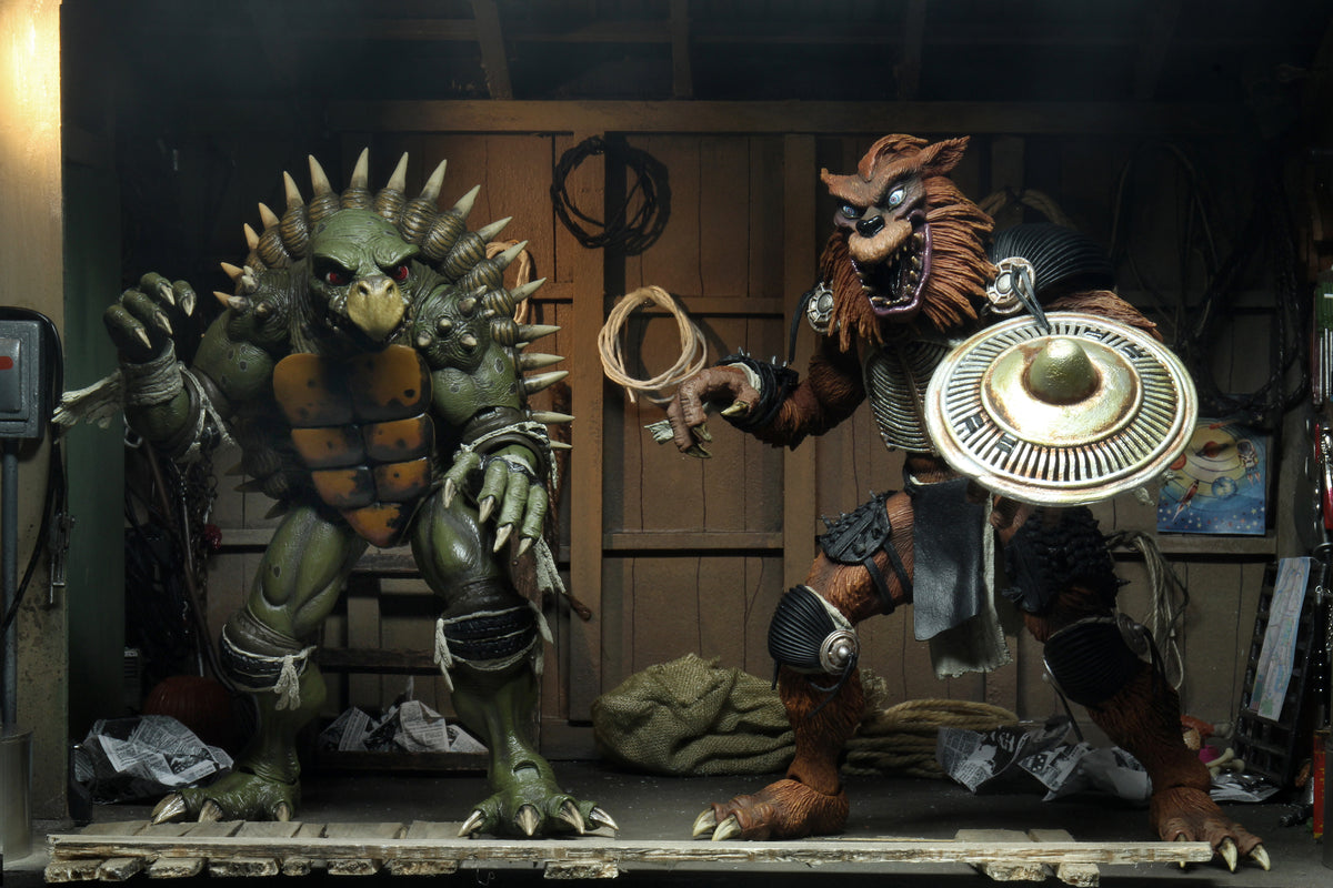 Teenage Mutant Ninja Turtles 2 (1991 Movie) - Tokka & Rahzar 7" Scale Action Figure 2-Pack - NECA