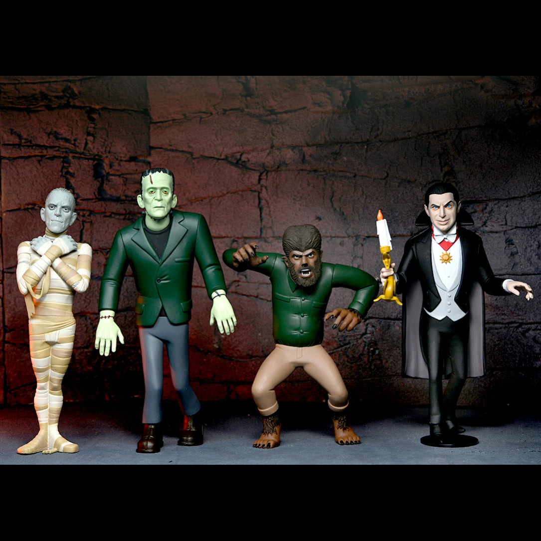 Universal Monsters - Toony Terrors Series 10 - Mummy, Frankenstein, Wolf Man, Dracula - NECA