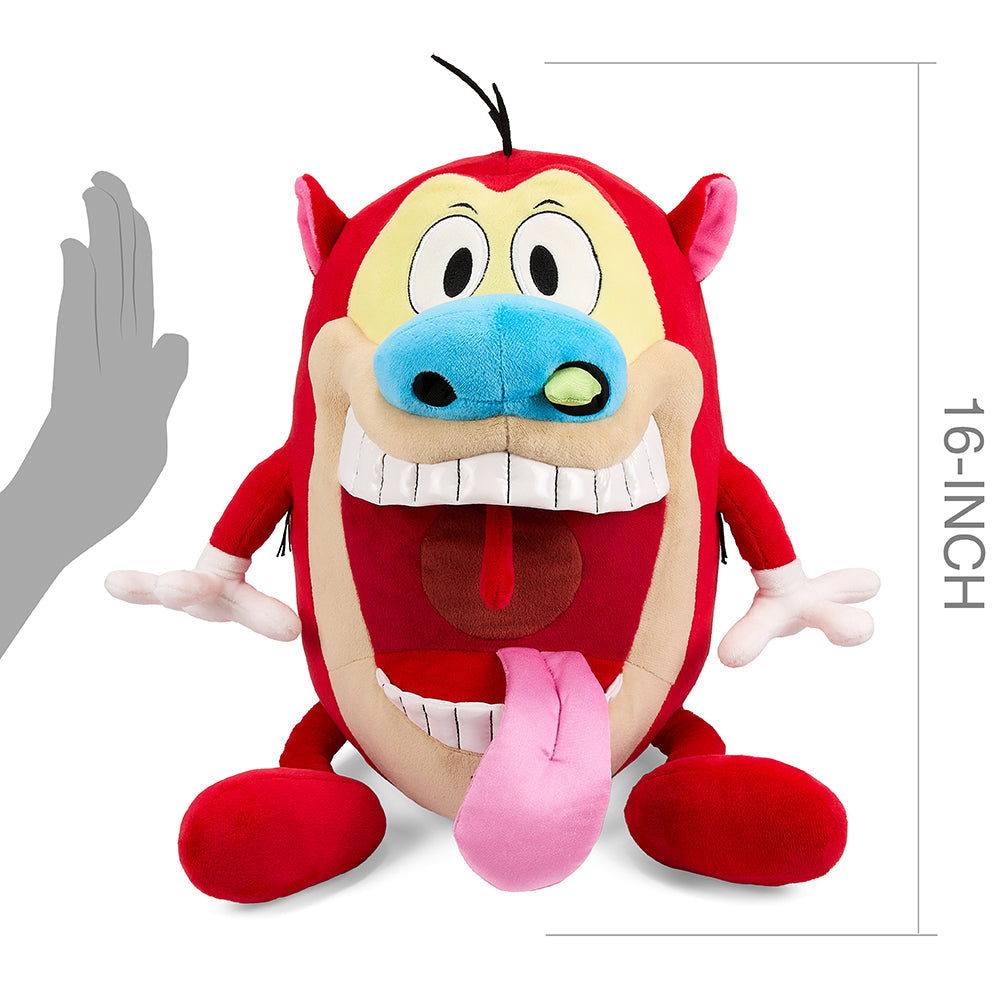 The Ren &amp; Stimpy Show - Stimpy HugMe Shake-Action Plush by Kidrobot on the NECA Store