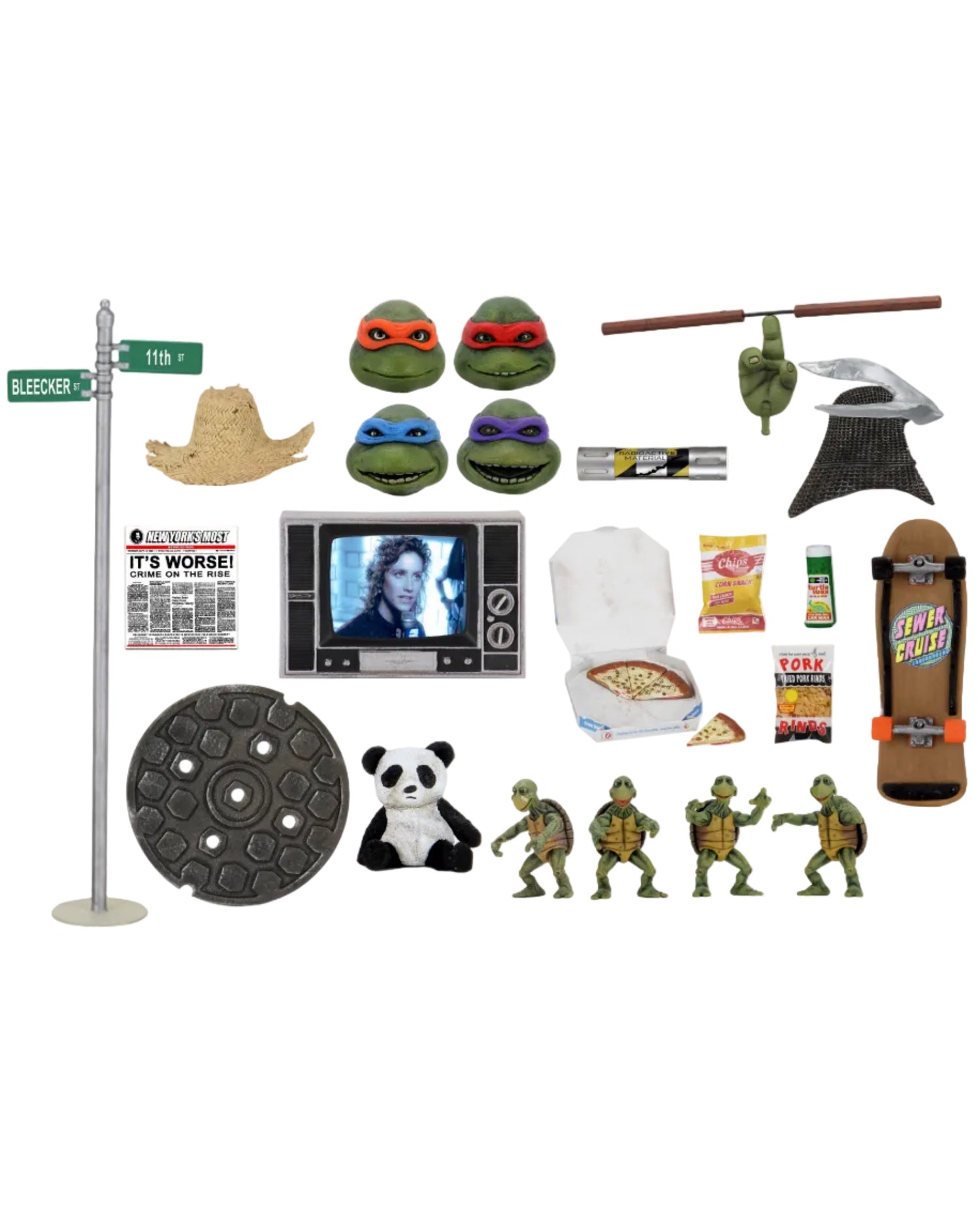 Teenage Mutant Ninja Turtles (1990 Movie) – 7" Scale Accessory Set - PRE-ORDER - NECA