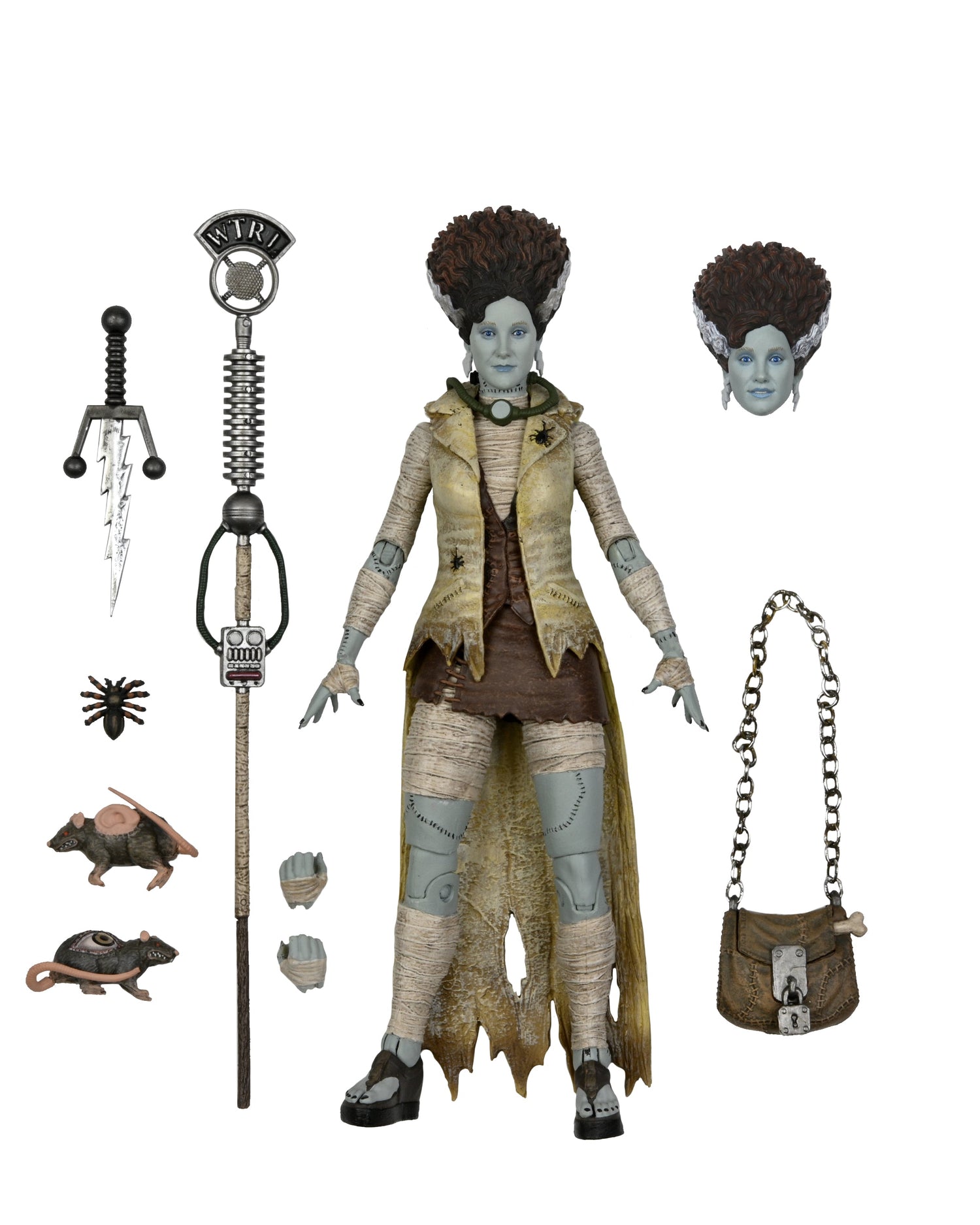 Universal Monsters x Teenage Mutant Ninja Turtles - April as The Bride of Frankenstein 7” Scale Action Figure - NECA