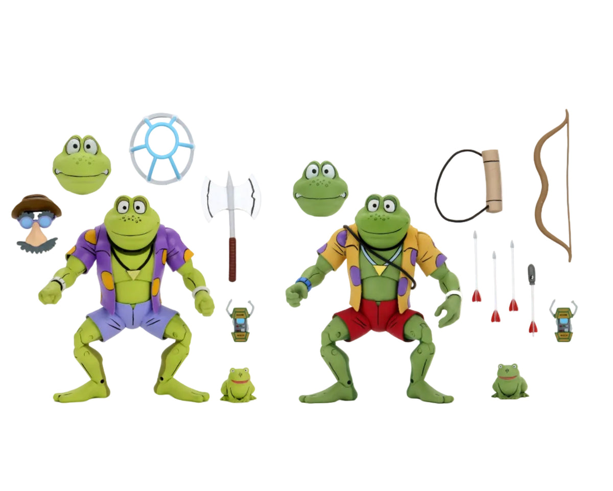 Teenage Mutant Ninja Turtles (Cartoon) – Genghis &amp; Rasputin Frog 7” Scale Action Figure (2-Pack) - NECA