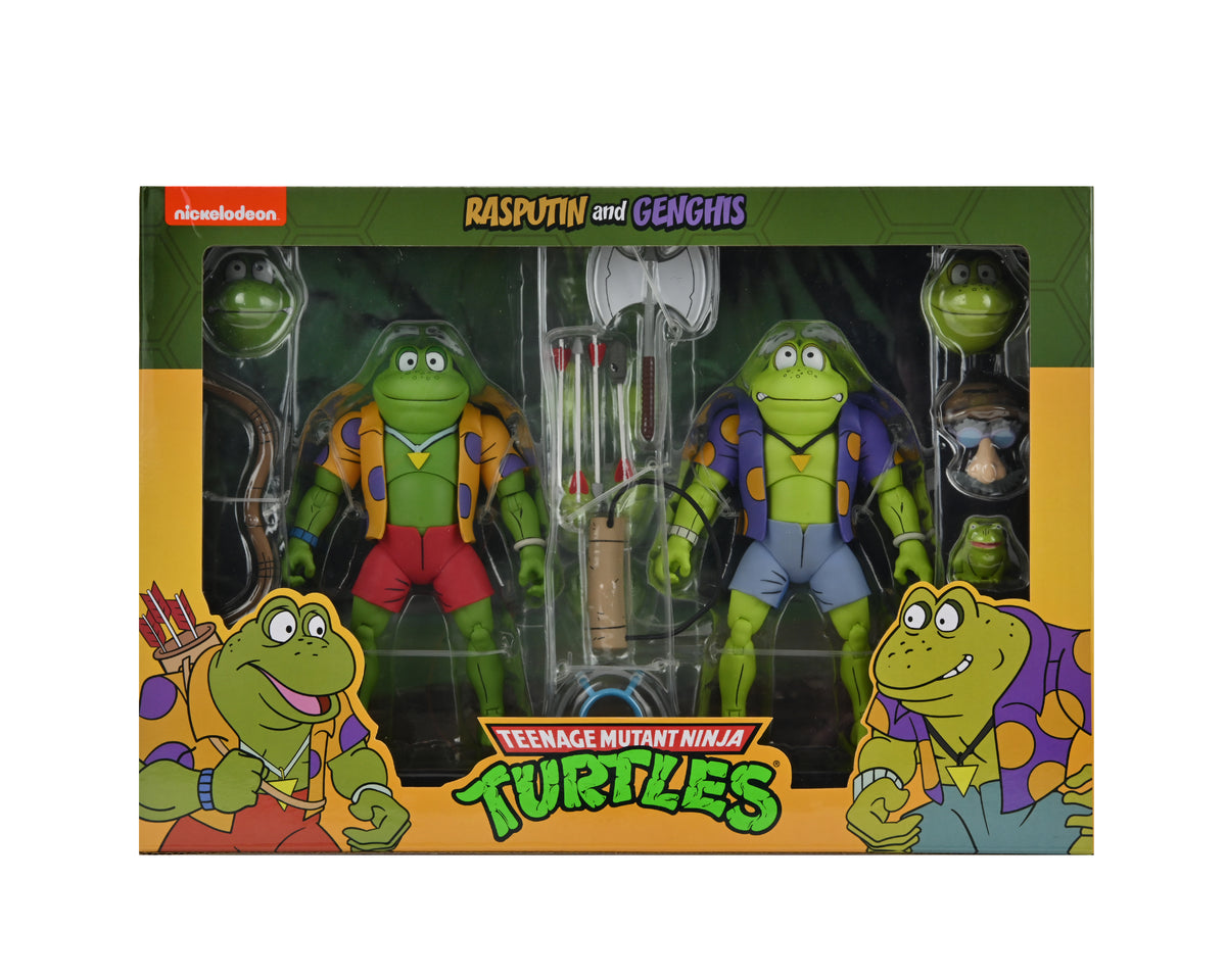 Teenage Mutant Ninja Turtles (Cartoon) – Genghis &amp; Rasputin Frog 7” Scale Action Figure (2-Pack) - NECA