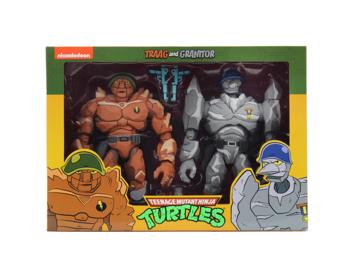 Teenage Mutant Ninja Turtles (Cartoon) – Tragg and Grannitor 7” Scale Action Figure (2-Pack) - NECA
