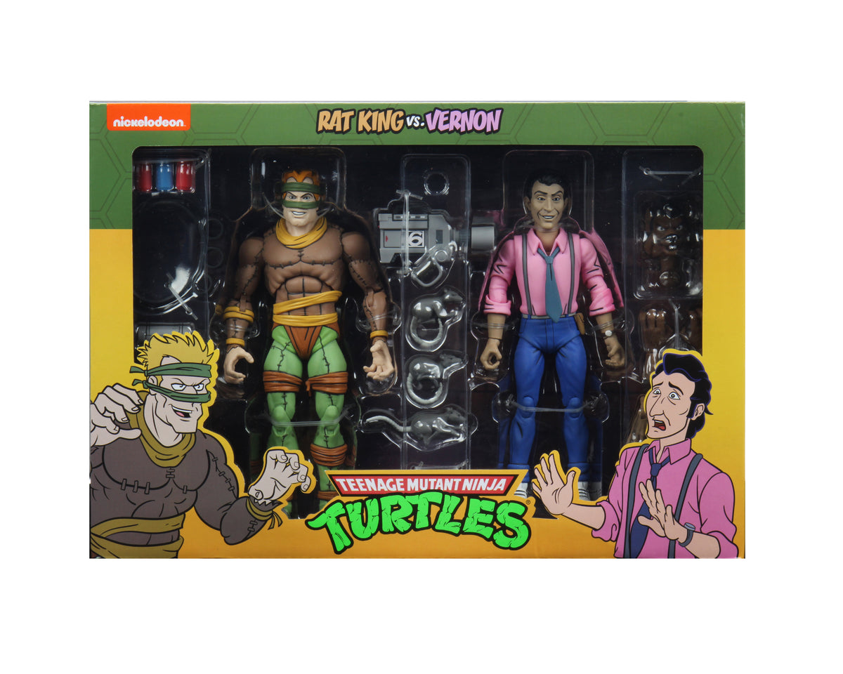 Teenage Mutant Ninja Turtles (Cartoon) – Rat King &amp; Vernon 7” Scale Action Figure (2-Pack) - NECA