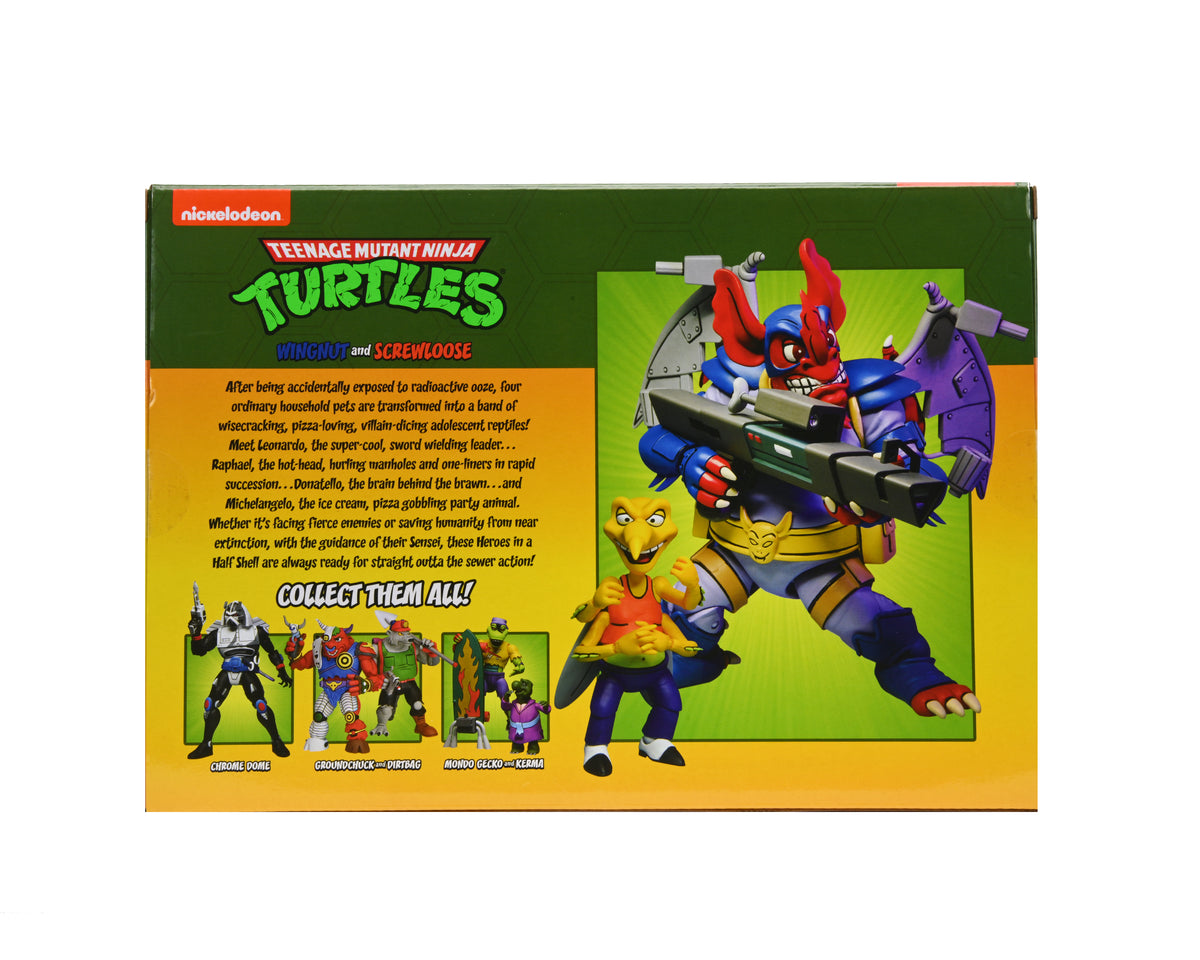 (US Only) Teenage Mutant Ninja Turtles (Cartoon)  7" Scale Action Figure  Wingnut and Screwloose 2 Pack - NECA